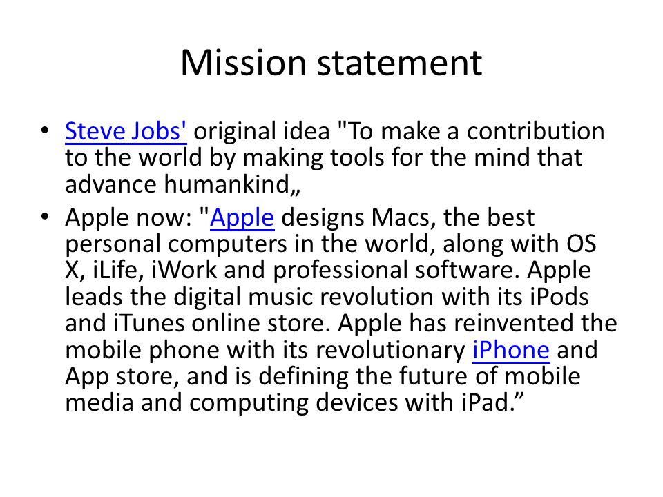 Apple Inc.’s Mission Statement and Vision Statement (An Analysis)